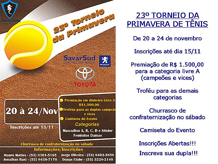 Quadra 6 - Dunas Clube - Circuito Pelotense de Tênis - 19/03/2022